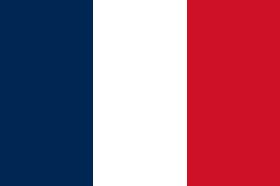 Flagge Frankreichs, um die Sprache auf Französisch zu ändern