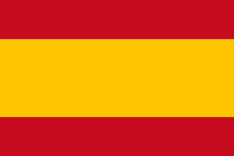 Spanische Flagge, um die Sprache auf Spanisch zu ändern