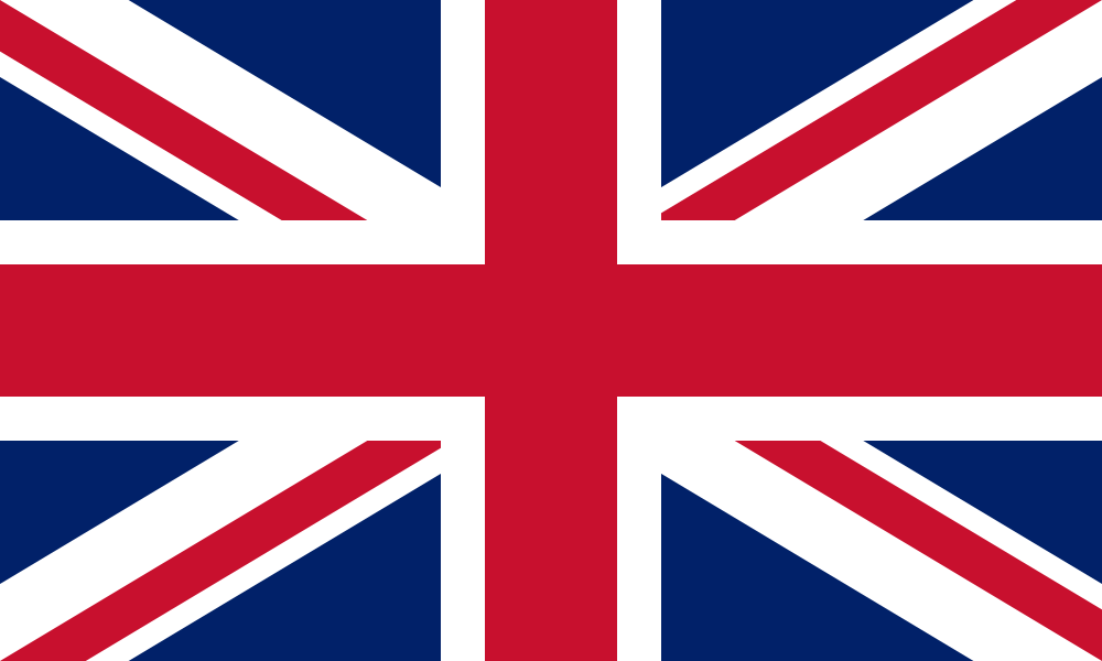 Flagge des Vereinigten Königreichs, um die Sprache auf Englisch zu ändern