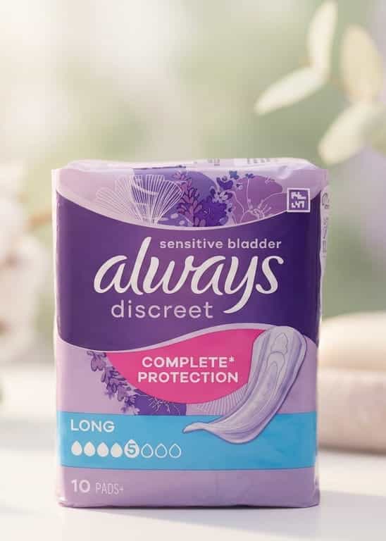 Envase de Always Discreet Sensitive Bladder · Long con código NaviLens accesible