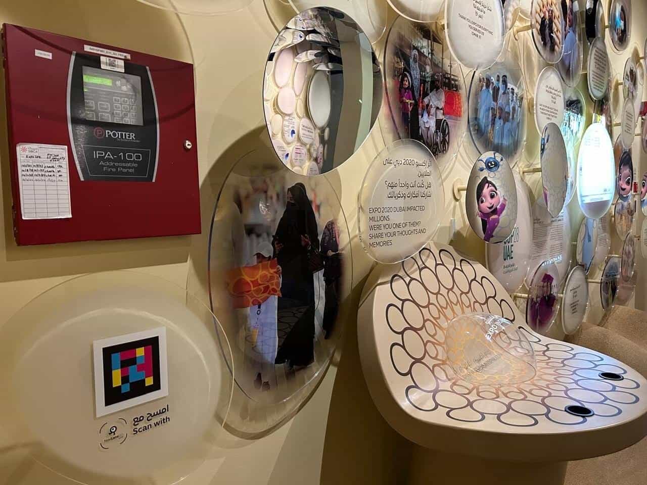 Final capsule of the museum dedicated to COP28 UAE with NaviLens code