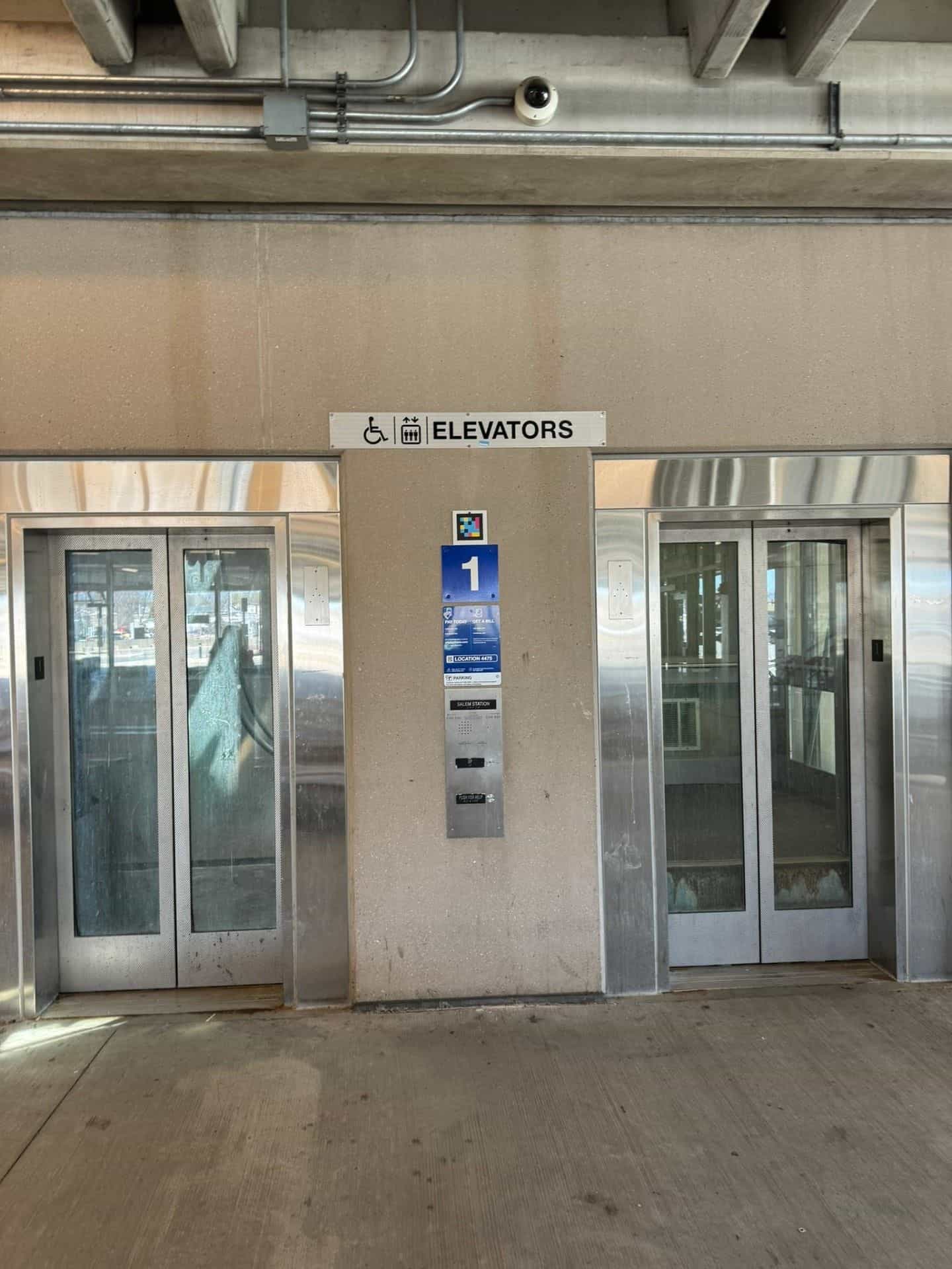 Salem MBTA — ELEVATORS · Kern Ebene 1 mit NaviLens-Code