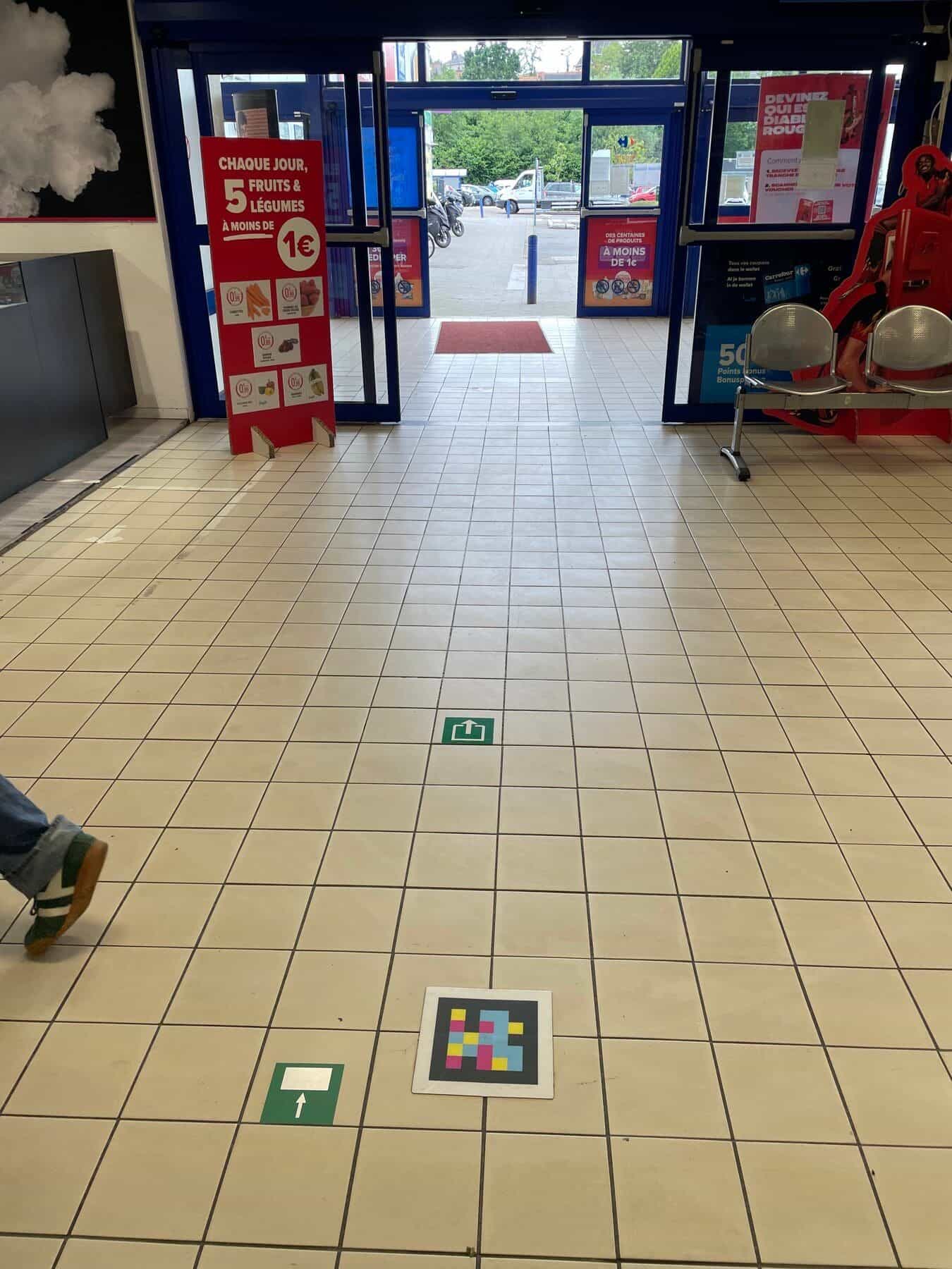 Carrefour Auderghem — Erster Code hinter der Tür