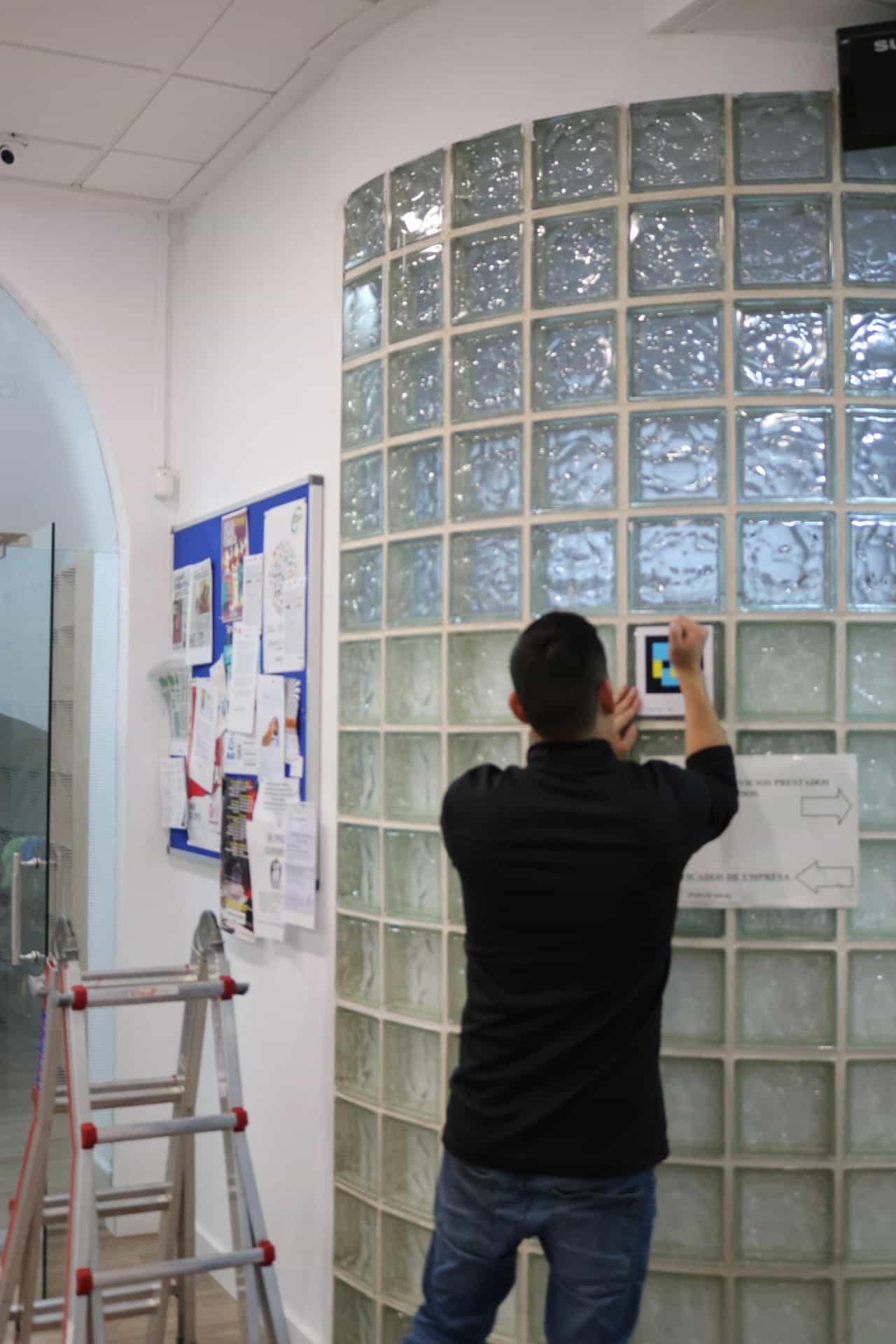 Installazione su pavimento in vetrocemento