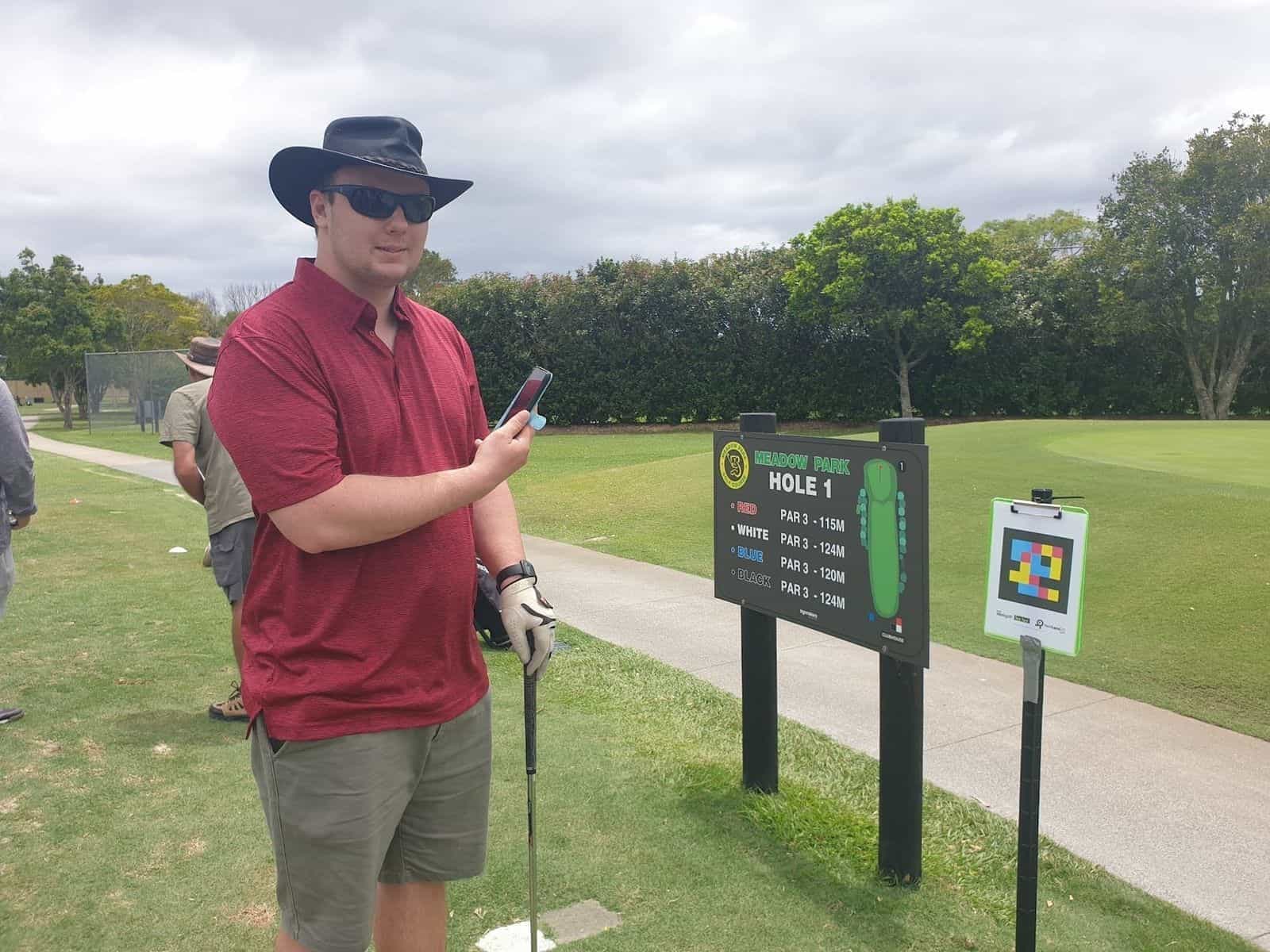 World Blind Golf · Meadow Park — Il telefono parla, non mette a fuoco