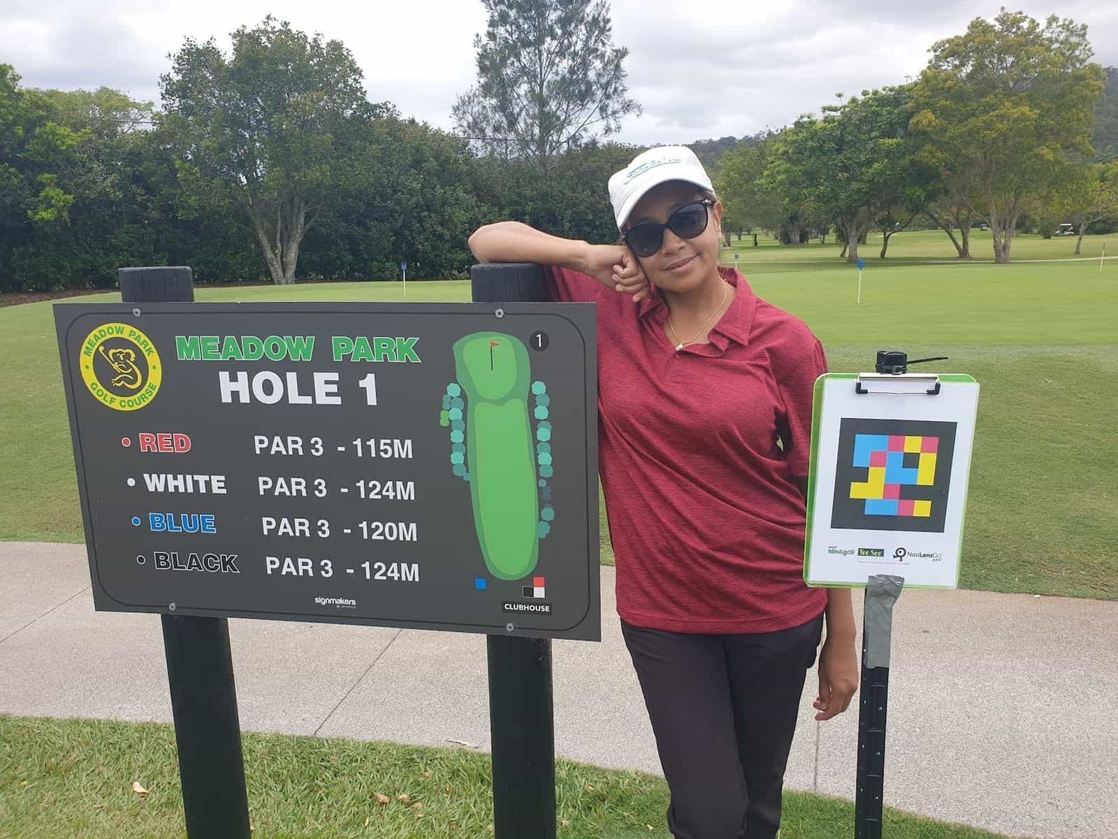 World Blind Golf · Meadow Park — La prima buca, descritta a voce