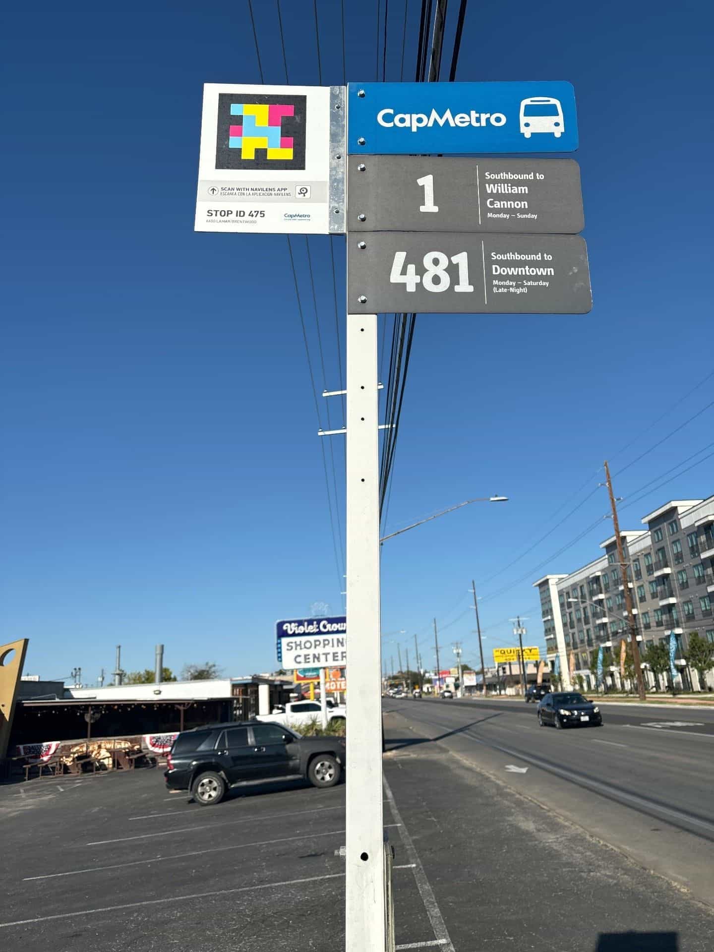 CapMetro stop 6600 Lamar / Brentwood