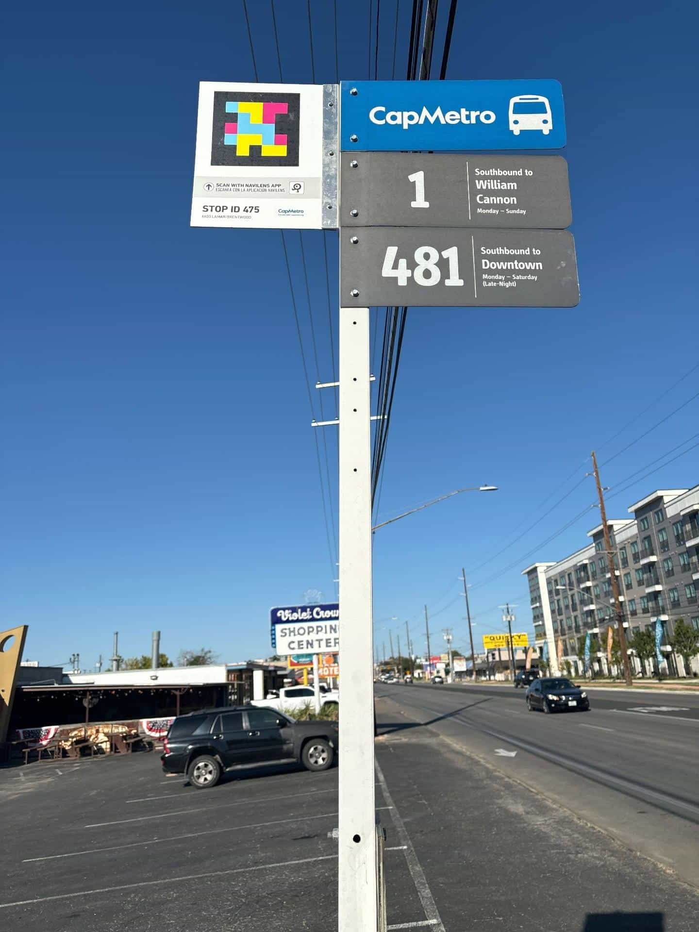 CapMetro stop 6600 Lamar / Brentwood