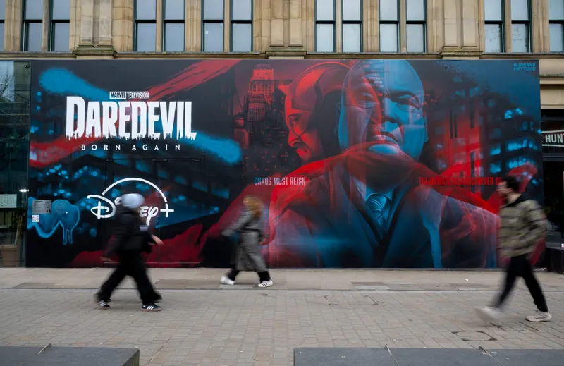 Disney+ × RNIB — Fresque accessible Daredevil: Born Again (Insane51) — Manchester