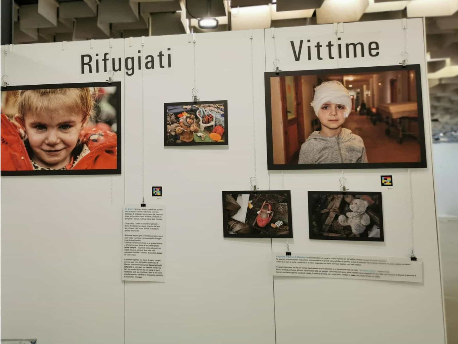 Refugee children and war victims - Rifugiati / Vittime section of the exhibition