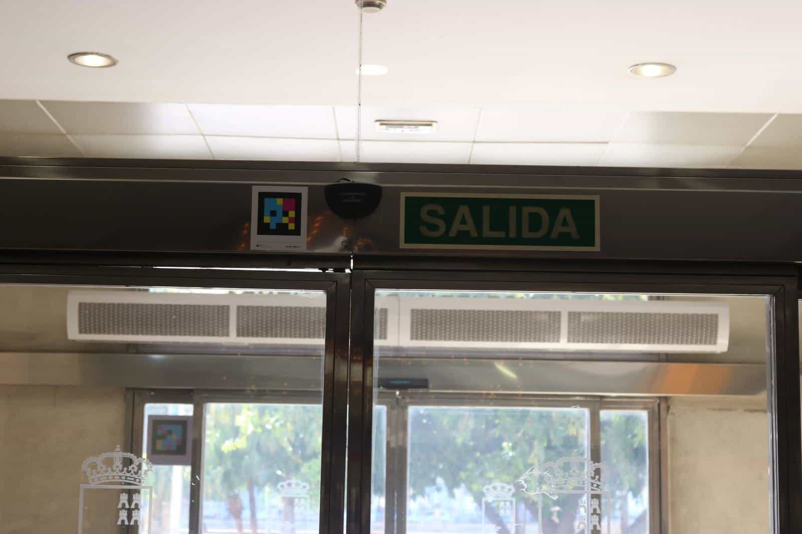 Exit with NaviLens code on doors