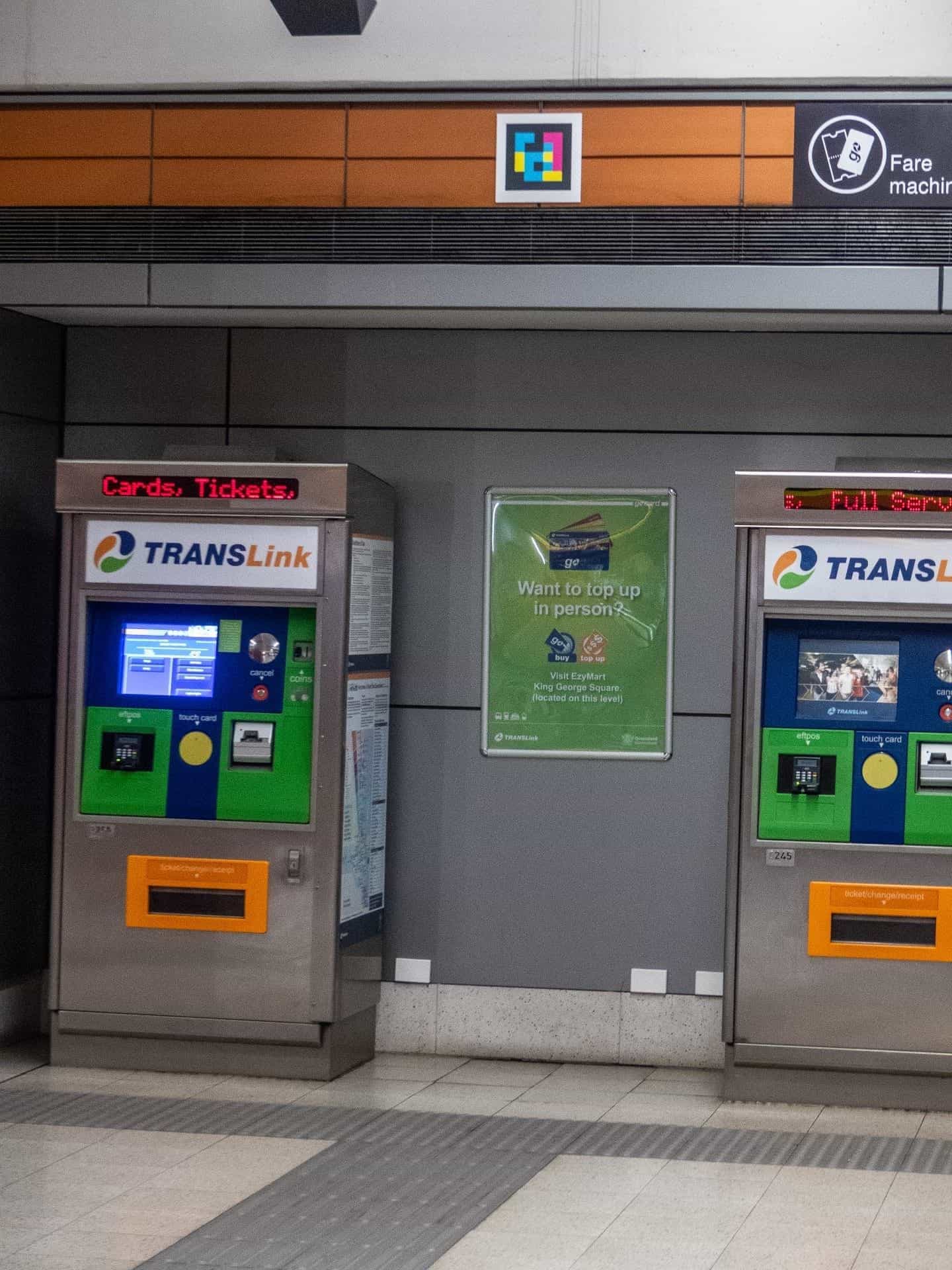 Brisbane King George Square — Macchine Go card e biglietti