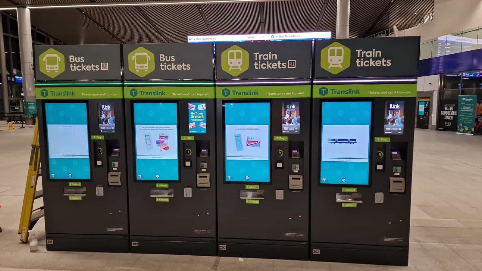 Belfast Grand Central — Train tickets – Translink with NaviLens code